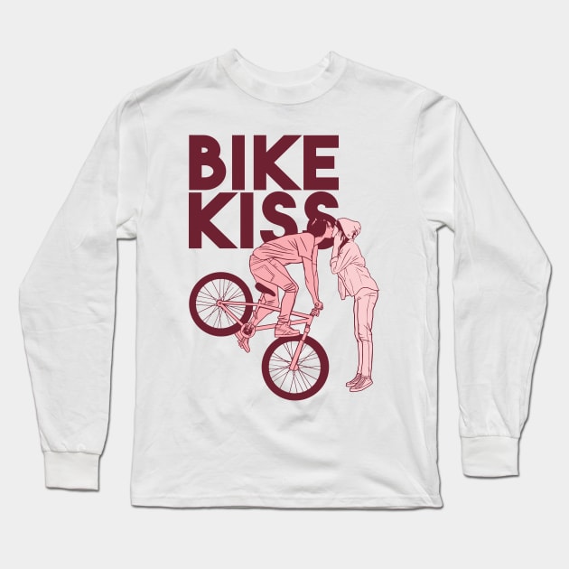 Kissing On A Bike Long Sleeve T-Shirt by TheRealestDesigns